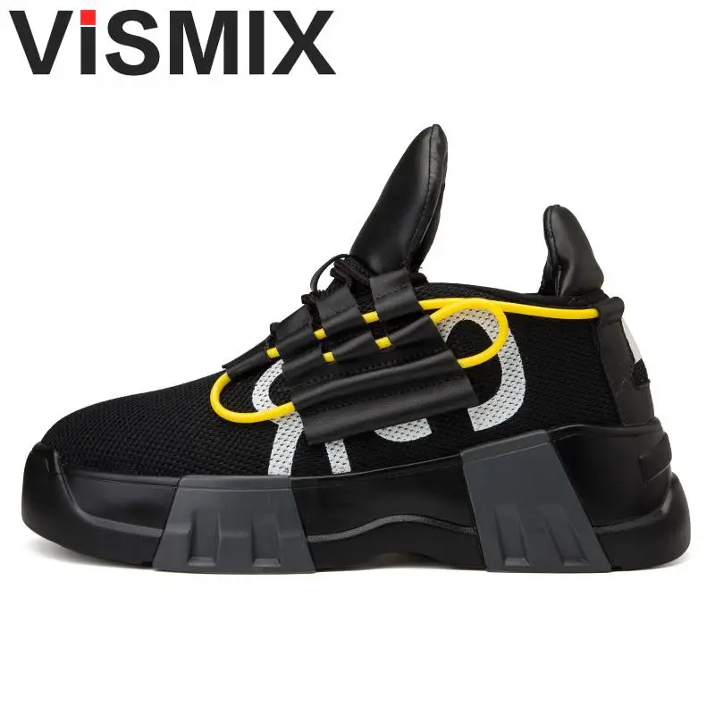 Fashion Men's Hip Hop Street Dance Shoes Black High Top Chunky Sneakers Autumn Winter Casual Leather Boys Zapatos Hombre | Обувь