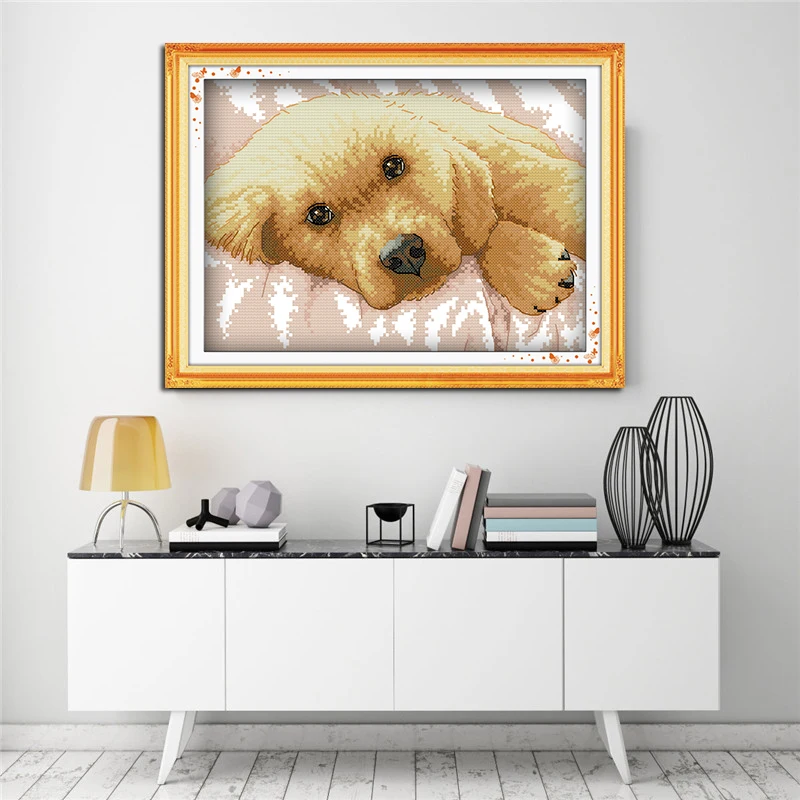 Вышивка вышивка живопись своими руками крестиком наборы с собакой 11ct 14ct для