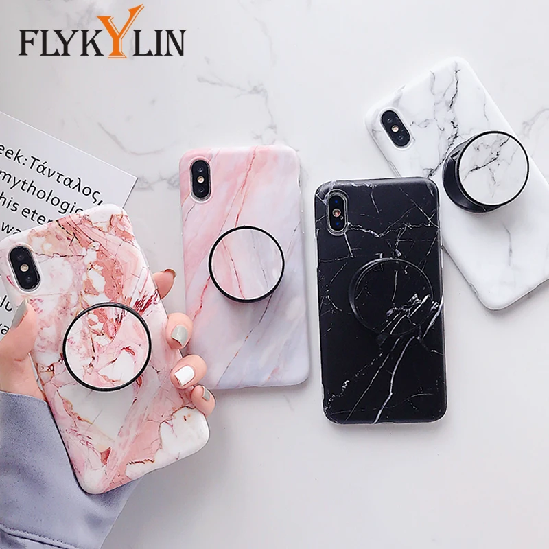 FLYKYLIN чехол с мраморной подставкой для Xiaomi Redmi Note 8 Pro 8Pro задняя крышка модный