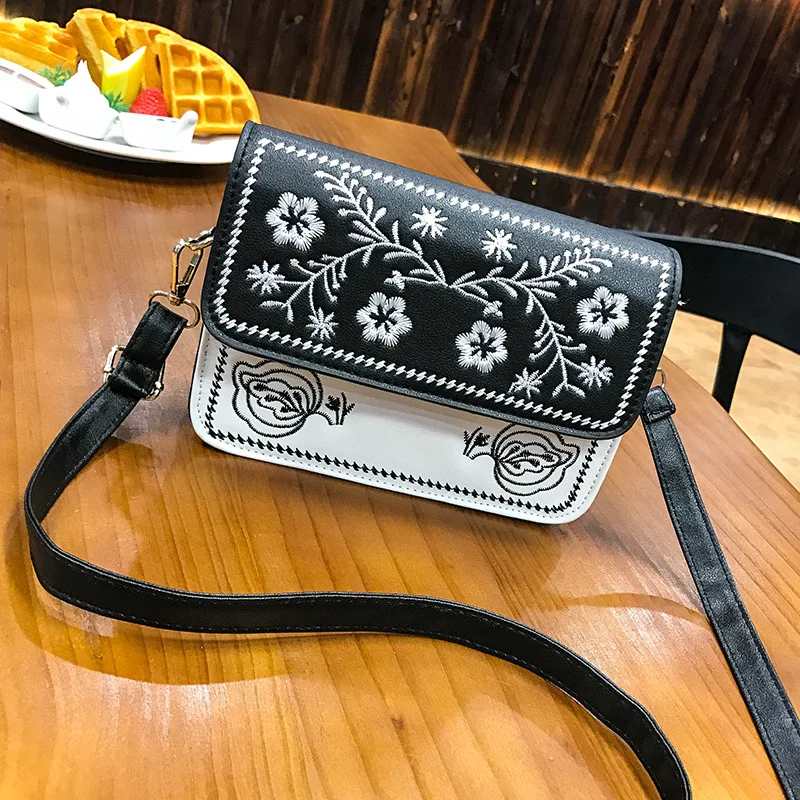 Simhalf Вышивка Для женщин сумка из искусственной кожи плеча Crossbody для дамы