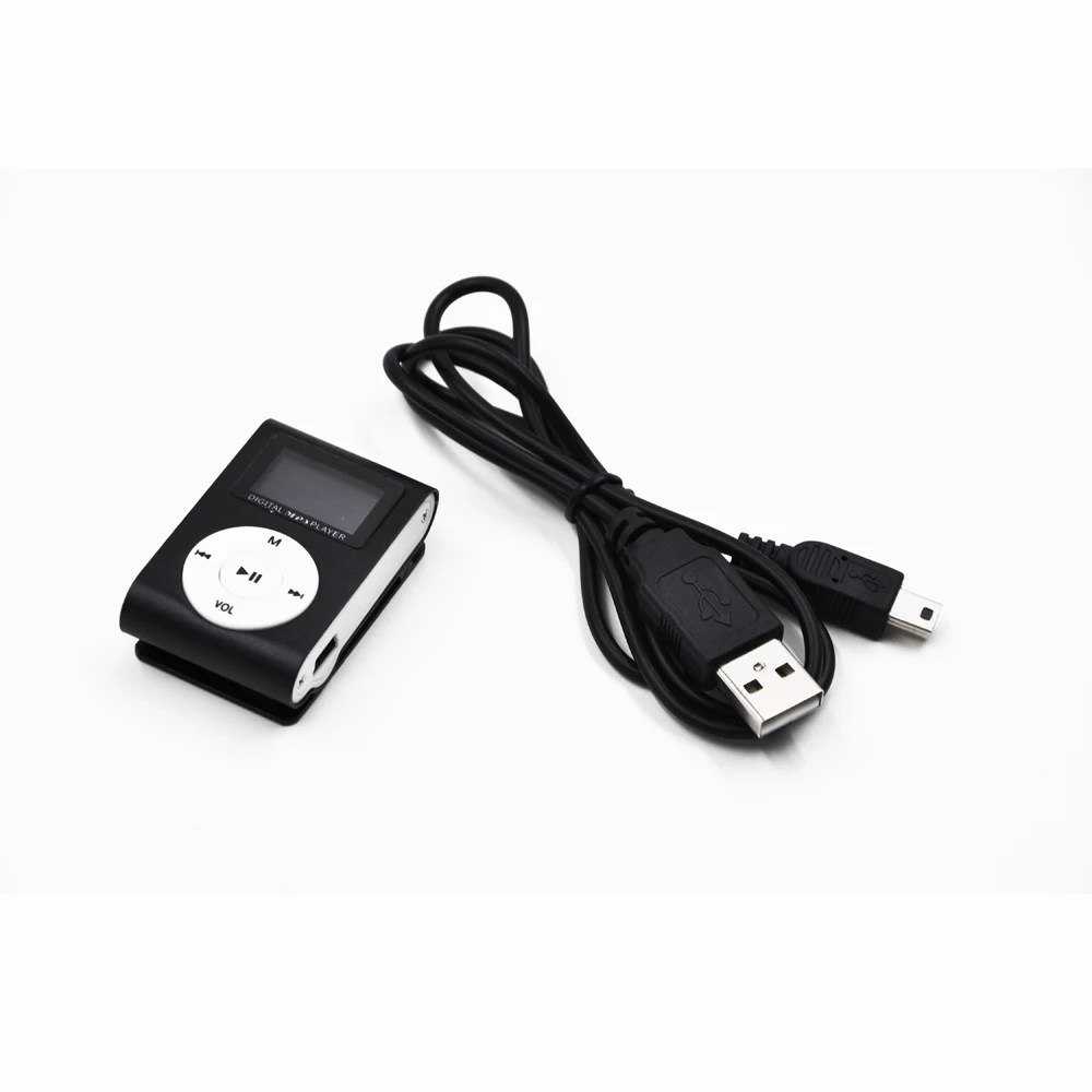 Улучшенный мини USB металлический зажим MP3 плеер с ЖК экраном Поддержка 32 ГБ Micro SD TF