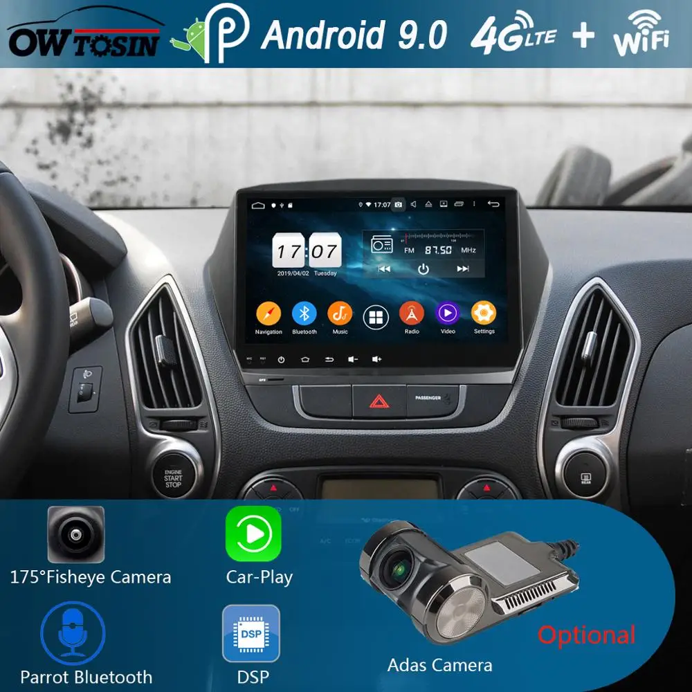 9 "IPS Octa Core 4G RAM + 64G ROM Android 0 Автомобильный DVD Радио GPS Navi для HYUNDAI IX35 Tucson 2010 2016 DSP CarPlay