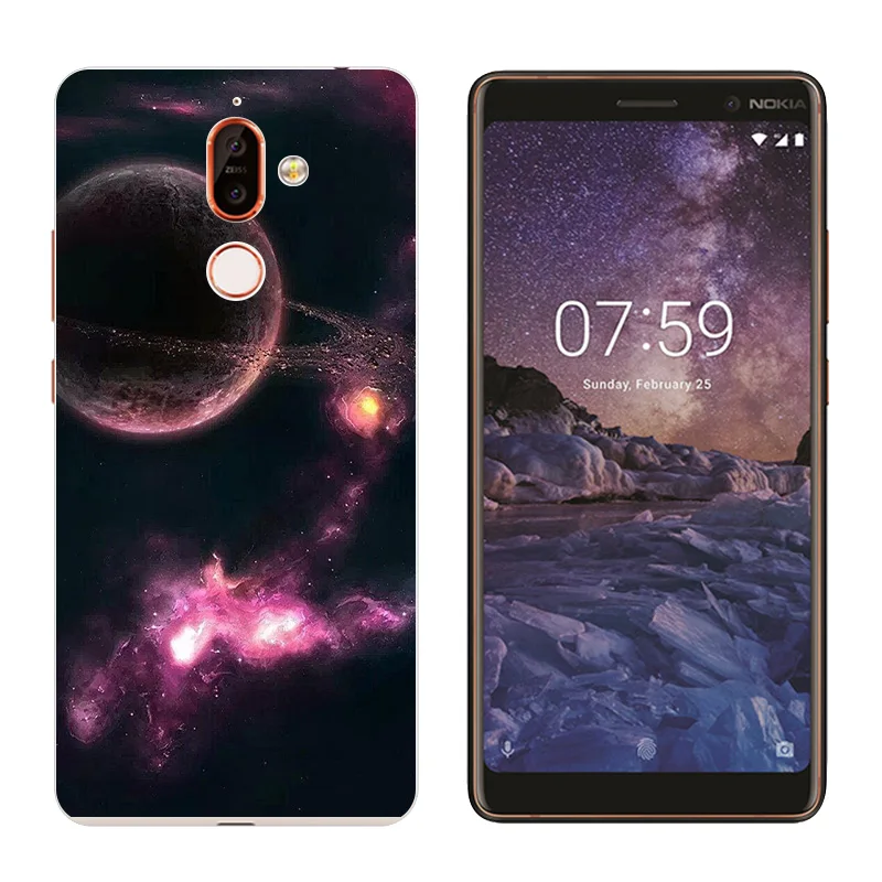 6 0 дюйма для Nokia 7 Plus чехлы телефонов мягкий силиконовый чехол NOKIA с треугольным