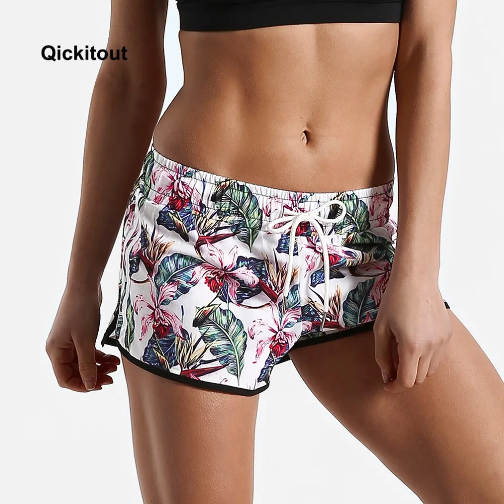 Qickitout, большие размеры, модные, новинка, 16 цветов, эластичные повседневные шорты, женская спортивная одежда, свободные шорты для фитнеса, летние, пляжные
