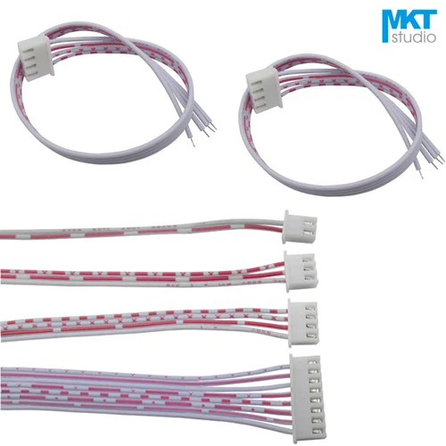 

100Pcs 40cm Single XH2.54 Header AWG26 Red White Wire Cable 11P 12P