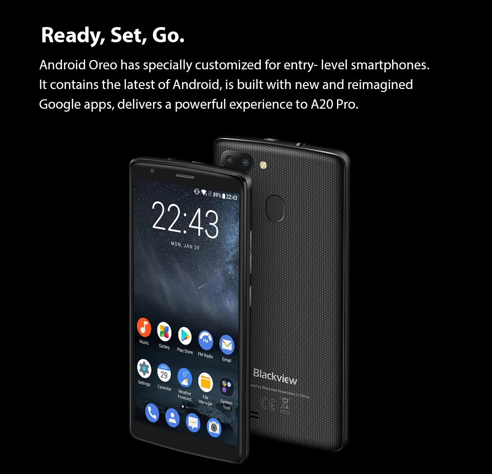 BLACKVIEW A20 Pro Телефон 2 Гб оперативной памяти 16 встроенной смартфон 5 &quot18:9 полный