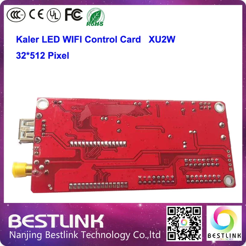 Калер карта управления WiFi x2w USB порт XU2W 32*512 пикселей один двухцветный светодиод