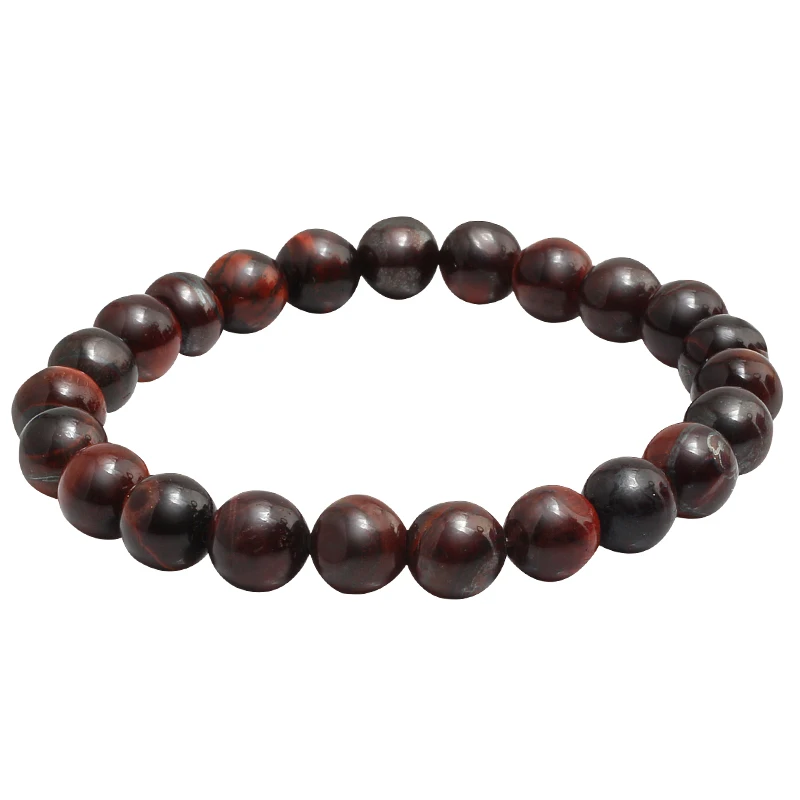 red tiger stone 8 видов стилей драгоценный камень/Красный Тигр камень/зеленое золото/Turquoises/имитация Ambers камень бисером браслеты для женщин мужчин браслет из бисера ювелирные изделия - Окраска металла: red tiger stone
