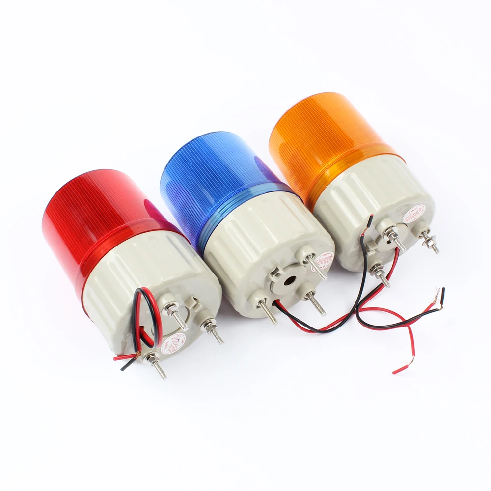 LTE-1081J AC 220v 110v DC 12V 24V светодиодный Вращающиеся промышленные Предупреждение светильник звуковой сигнал красный цвет желтый, синий; размеры 34–43 зеленый S-80 индикатор светильник