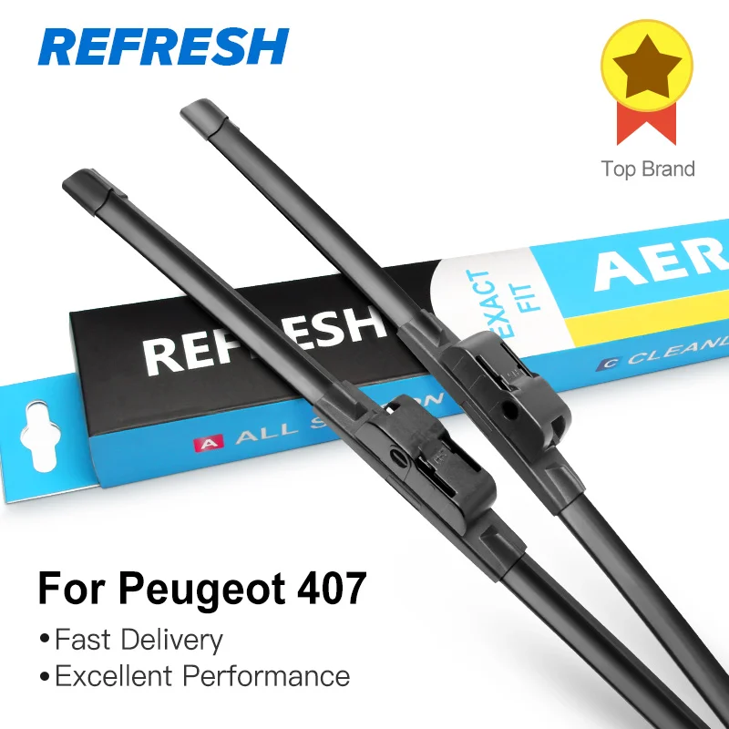 REFRESH Щетки стеклоочистителя для Peugeot 407 с боковыми штифтами 2004 2005 2006 2007 2008 2009 2010