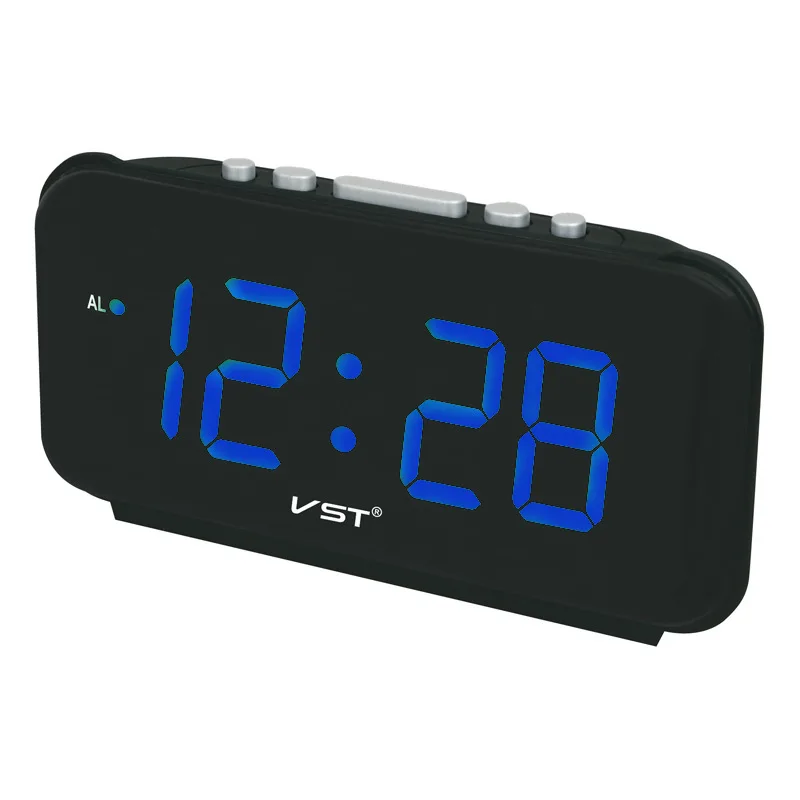 Big Numbers Large Display Alarm Clock Modern Plastic Table Digital Led Glowing Desk Luminous | Дом и сад