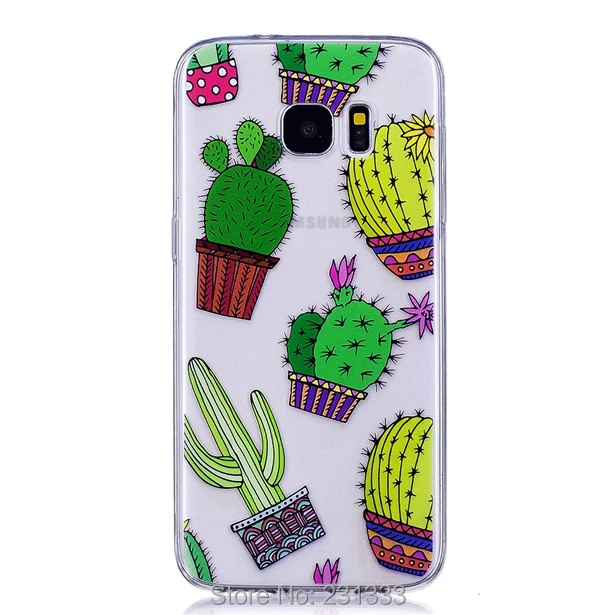 C-ku Cartoon Flower Fruit Soft TPU Case For Samsung Galaxy J4 J6 S7 EDGE S8 PLUS S9 J310 J510 J710 Watermelon Skin Cover 100pcs | Мобильные