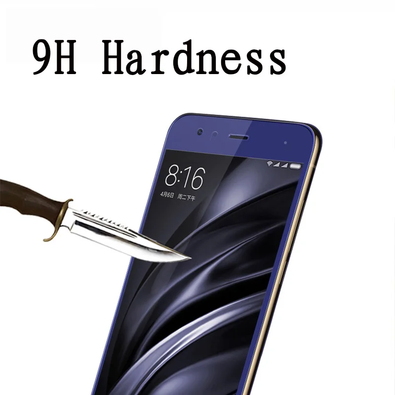 Закаленное стекло 9H для Xiaomi 6 с полным покрытием защита экрана Mi6 защитная пленка