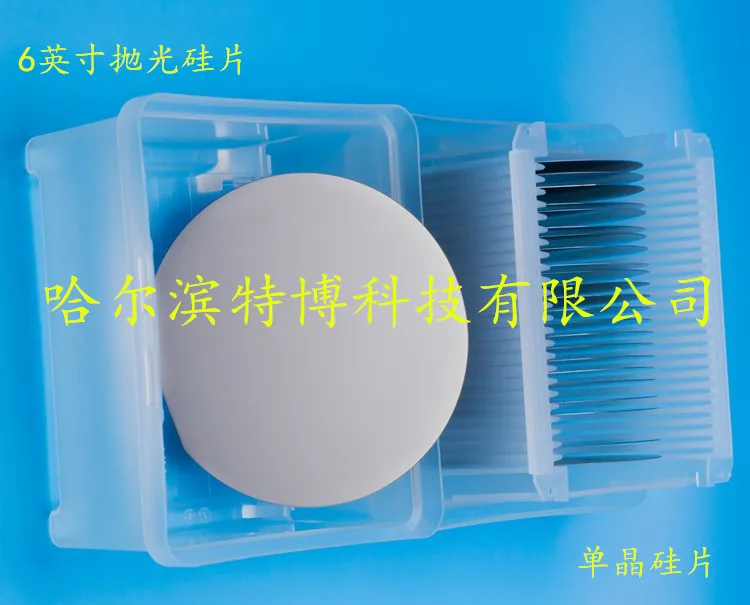 6 дюймов монокристаллической кремниевой пластины односторонний полированная листовой аккумулятор покрытие для научно-исследовательская лаборатория