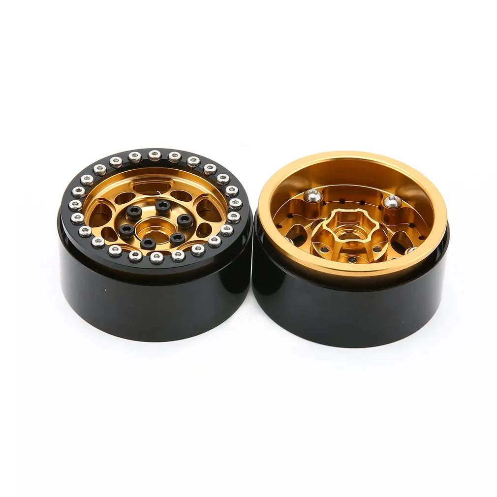 1 пара сплав 9 CNC Beadlock Колесные диски CJGLG0014 для 1/10 RC Гусеничный осевой SCX10 II 90046 Traxxas