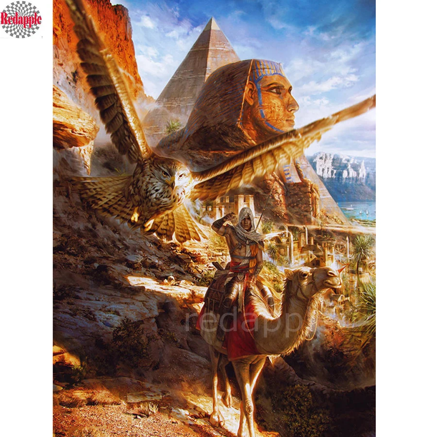 

5d diy Diamond embroidery Egyptian pyramids owl diamond painting Cross Stitch full square drill Rhinestone mosaic art decoration