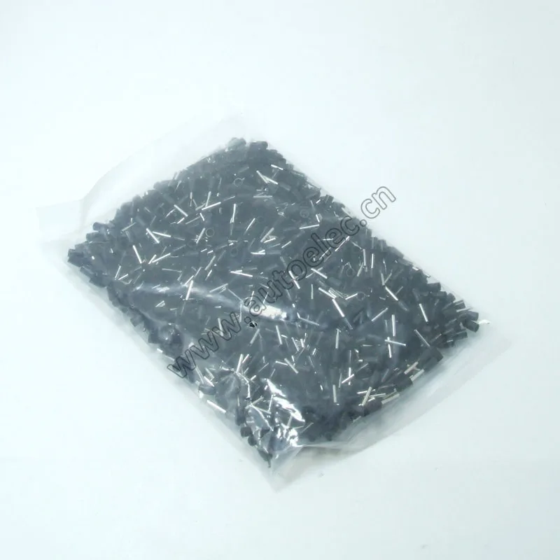 E0308-Black 100 шт. AWG#24 E0308 наконечник наконечника шнура медный провод медный изолированный обжимной разъем шнур контактный конец терминала VE0308 - Цвет: E0308-Black