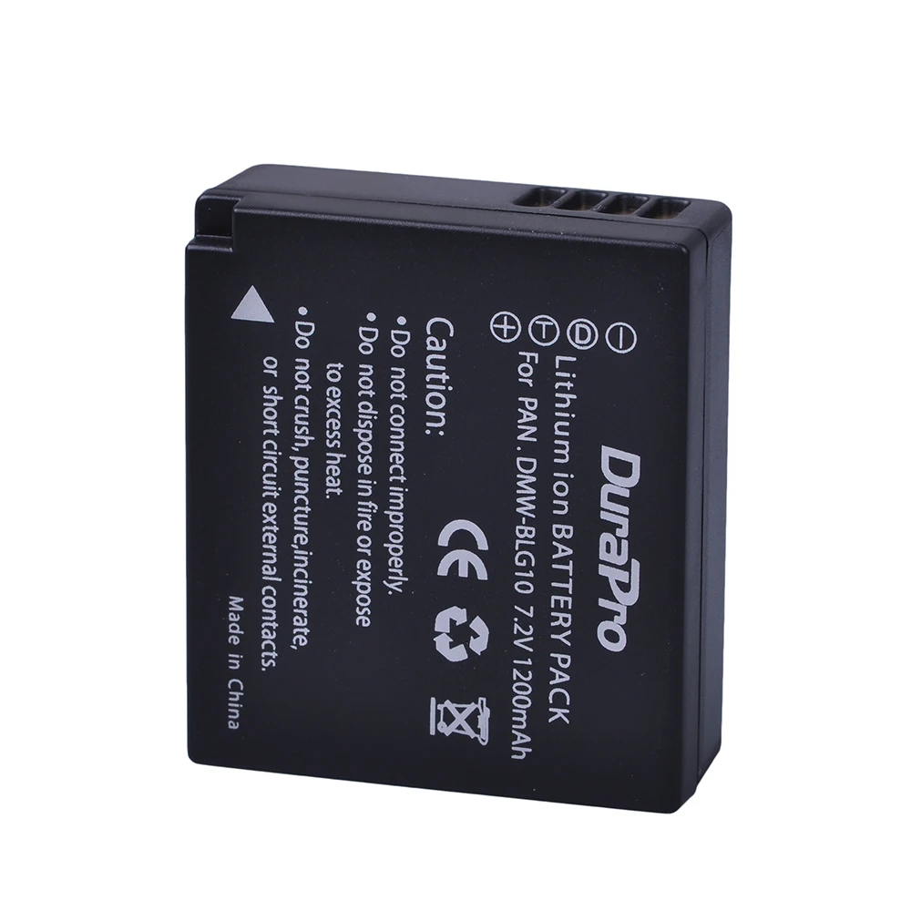 Аккумулятор для камеры DuraPro BLG10 2 шт. Panasonic LUMIX GF5 GF6 GX7 LX100 GX80 GX85 D Lux (тип 109)|lx100 battery|gx7