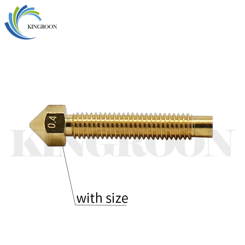 KINGROON удлинение медной форсунки 0 4 мм M6 * 32 Резьбовая насадка для нити 1 75 3 Печатная