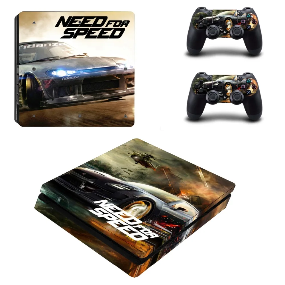 Потребность в Скорость PS4 тонкая кожа Виниловая наклейка, стикер для Playstation 4 консоли и 2 контроллеры PS4 тонкая кожа Стикеры