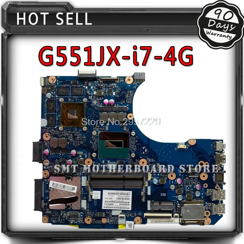 G551JX для For Asus G551J G551JW G551JM G551JK материнская плата с i7 GTX 950M / 4GB Материнская 100%
