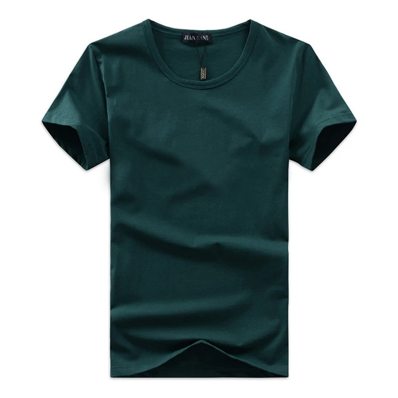 Summer Short Sleeve Casual Men's T Shirts Male High Quality T-Shirt Men Lycra Fashion Tshirt 9 Colors Free Shipping Size M-5XL | Мужская