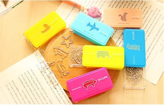 12 шт/Пкг мультфильм каваи животные скрепки для бумаг Мемо зажим вишневого цвета