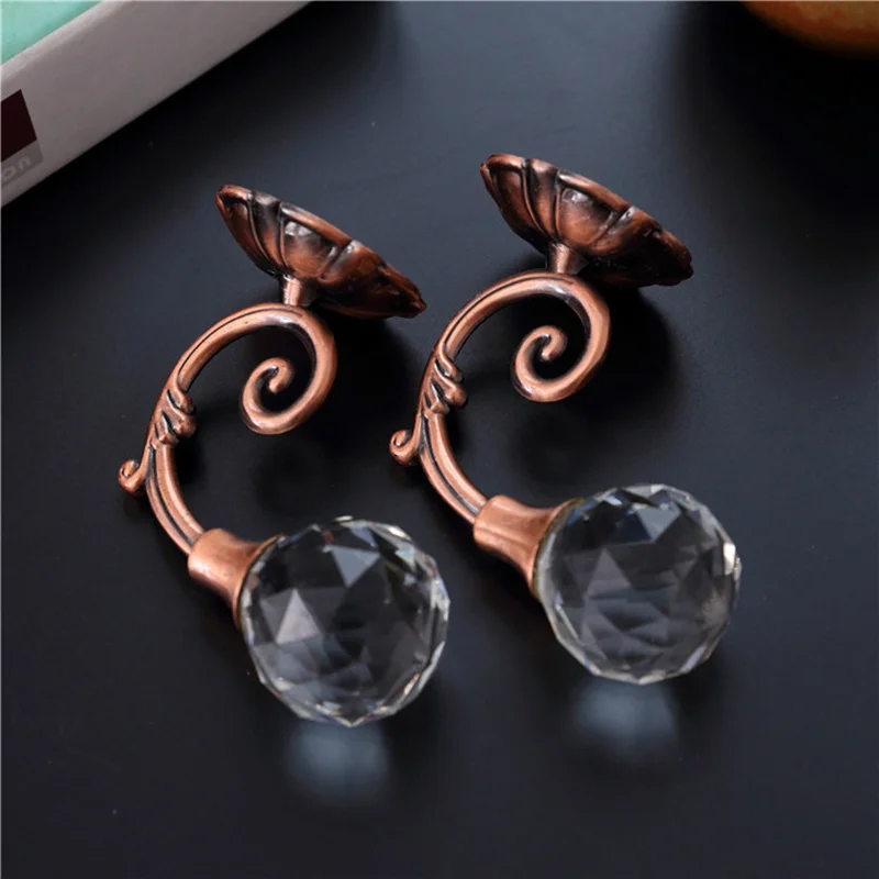 2pcs Fashion European style crystal ball curtain hook wall mounted home decor hanging tools. | Дом и сад