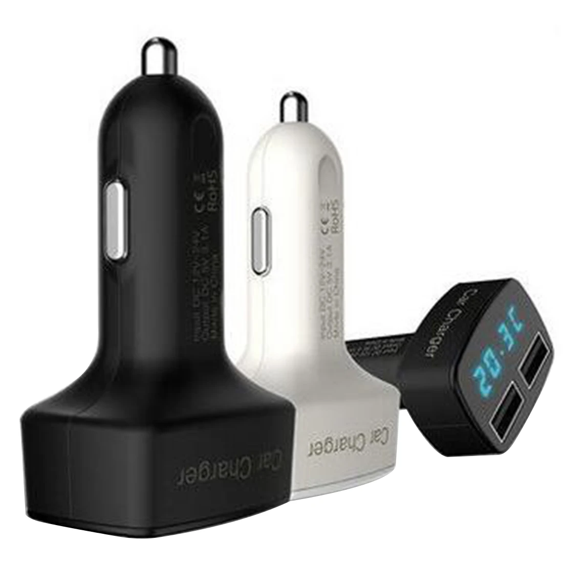 DC 5V 3.1A 4 в 1 светодиодный цифровой вольтметр Амперметр термометр двойной USB