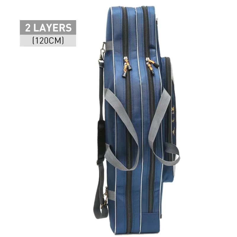 Blue 2 Layer 120 cm Портативный многофункциональные рыболовные сумка песка из плотной ткани детская одежда на рост 80, 90/100/120 см Удочка 3 Слои 4 Слои Travel Carry чехол Pesca XA49G - Цвет: Blue 2 Layer 120 cm
