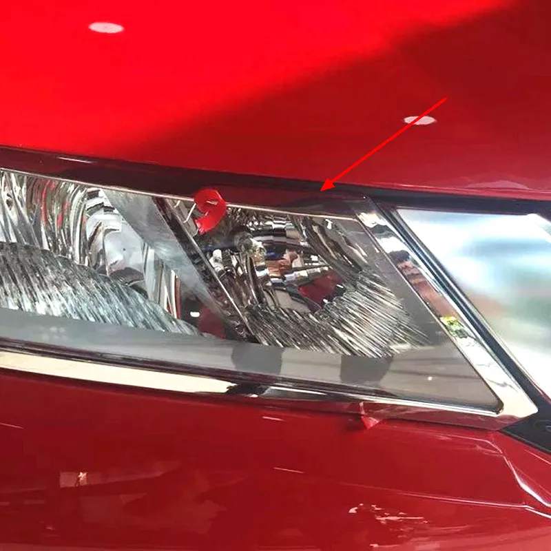 Для Honda City 2014-17 ABS хромированный абажур для фар Крышка ламп Накладка экстерьера