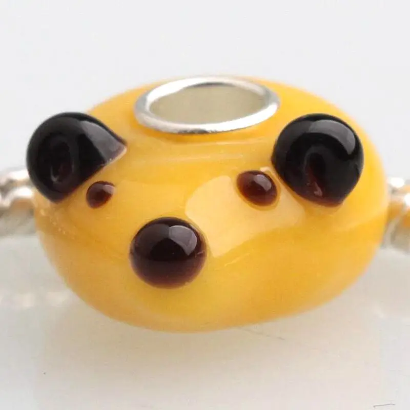 10 шт./лот Модные животные ручная работа лэмпворк стекло большое отверстие бусы с