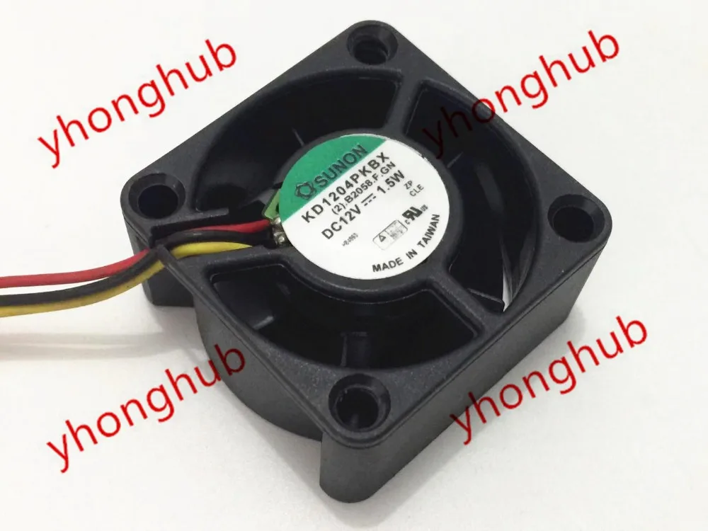 SUNON KD1204PKBX (2).B2058.F.GN AC/DC 12V 1 5 W 3-провод 40x40x20 мм Сервер вентилятор охлаждения |