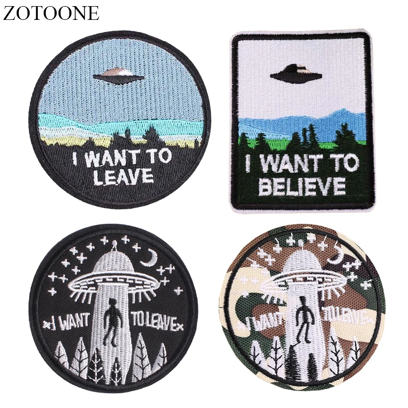 ZOTOONE НЛО чужой патчи для рюкзак одежды с помощью утюга аппликационной вышивкой я