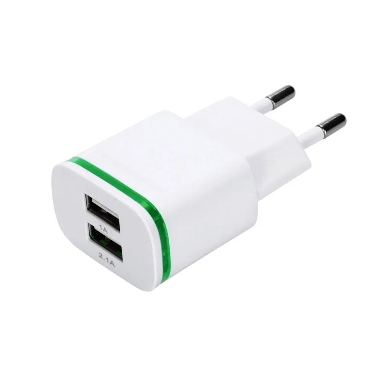 Настенное зарядное устройство с двумя USB портами 5 В 2 1 А|Зарядные устройства для