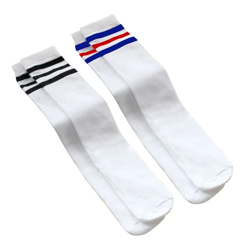2 Pairs F 2 пары/партия, детские носки для девочек и мальчиков, гольфы для детей ясельного возраста, школьные футбольные спортивные носки в полоску, От 1 до 15 лет - Цвет: 2 Pairs F