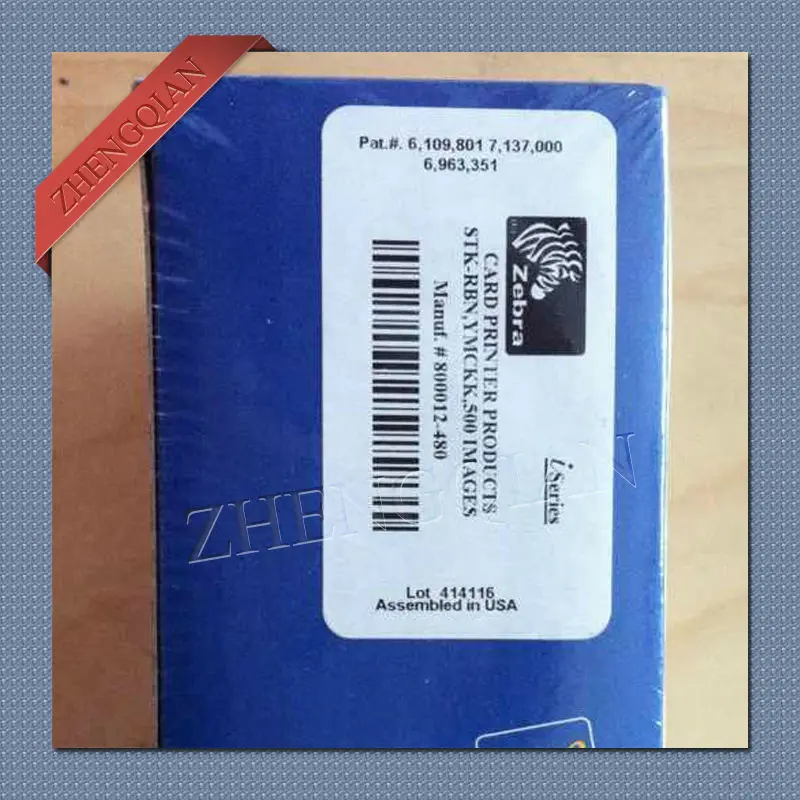 Zebra 800012-480 YMCKK Полноцветный принтер ленточного типа 500 изображение для zxp8