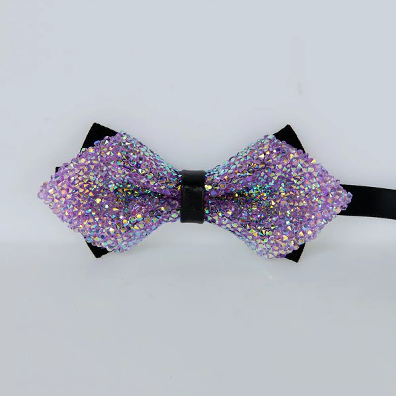 2019 New High Quality Men's Sharp Corner Bow Tie Romantic Wedding Groom Bowtie Diamond Encrusted Colorful Exquisite | Аксессуары для