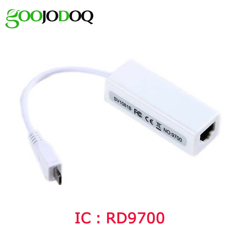 GOOJODOQ Micro USB Ethernet RJ45 LAN адаптер сетевая карта для Android Windows PC ноутбук планшет RD9700 H07|usb