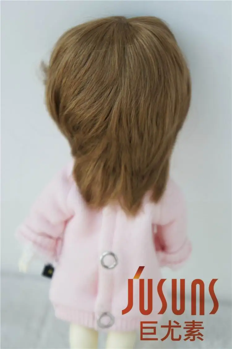 JD192 1/8 модный синтетический мохеровый парик BJD кукольный парик натуральный мальчишеский Размер 5-6 дюймов крошечные кукольные парики