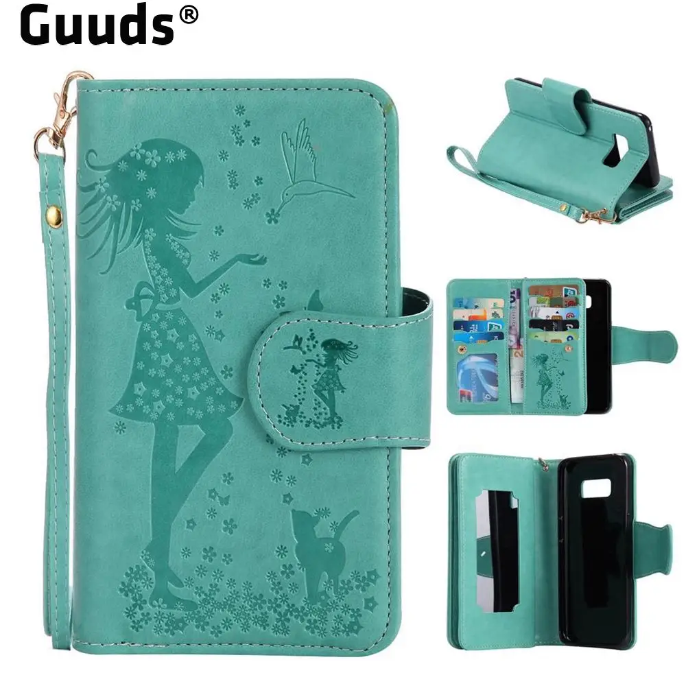 GUUDS для Samsung S8 s8plus чехол телефона кожаный кошелек Galaxy Plus +|leather wallet case|for samsung galaxywallet