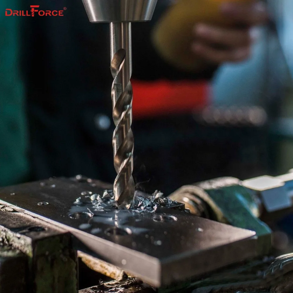 Набор кобальтовых сверл Drillforce M35 50 шт. для сверления твердой стали чугуна и