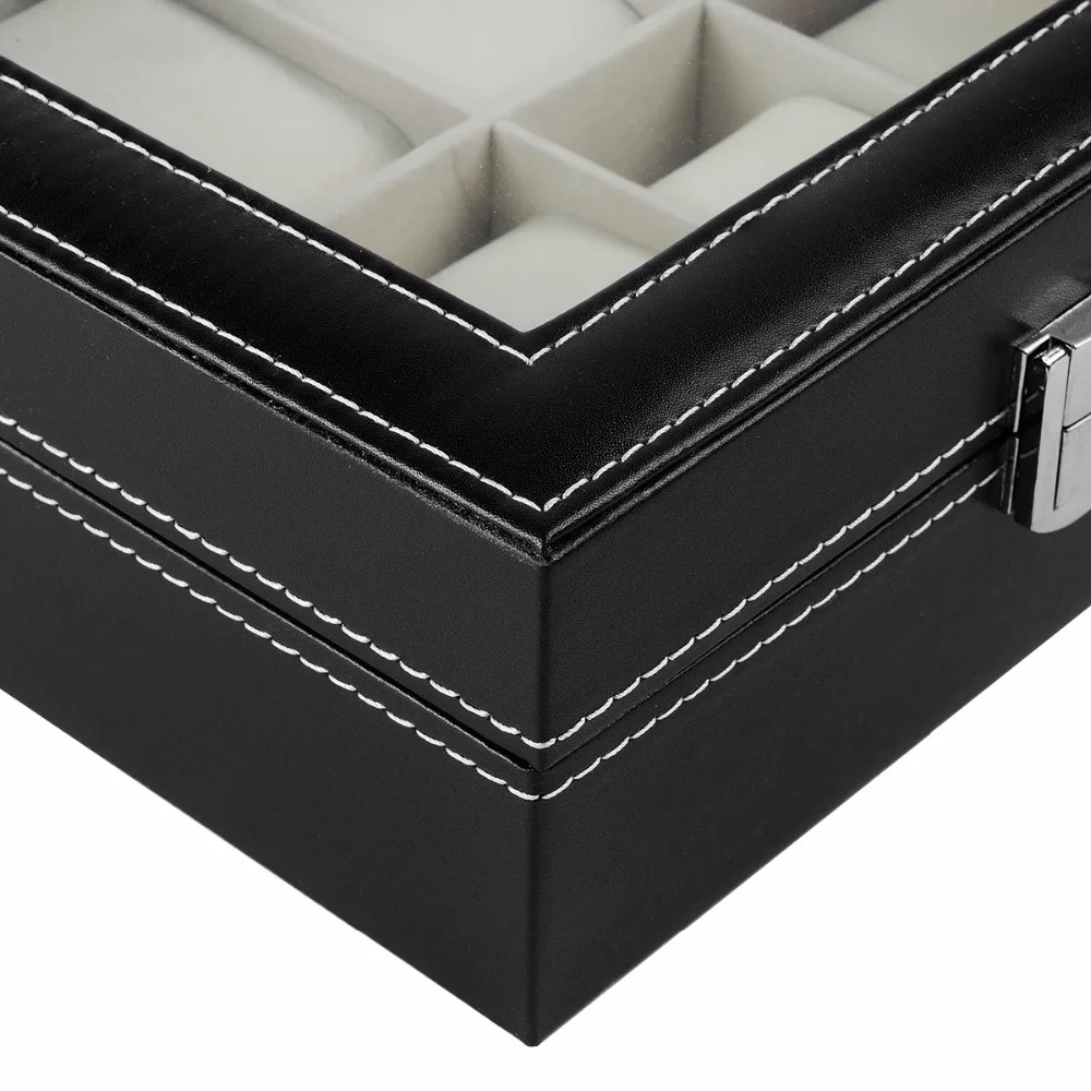 Новинка 2017 года Роскошные 8 сетки коробка кожа черные очки orgnizationor подарок случай