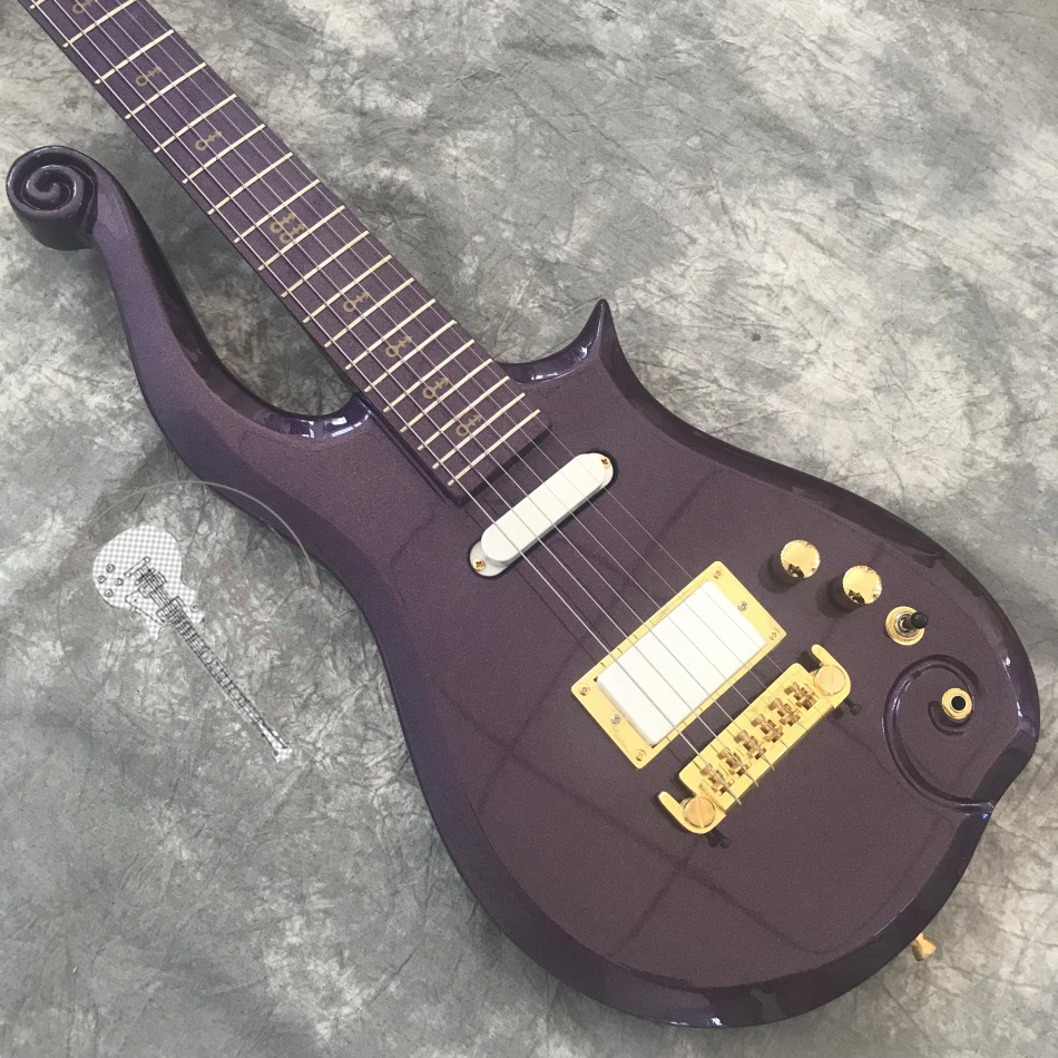 

Free delivery, hot selling new electric guitar, metallic purple body and neck, all colors customized!