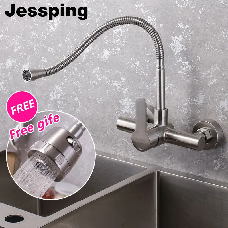 

wide handle kitchen faucet mixer wall mounted easy install for sink