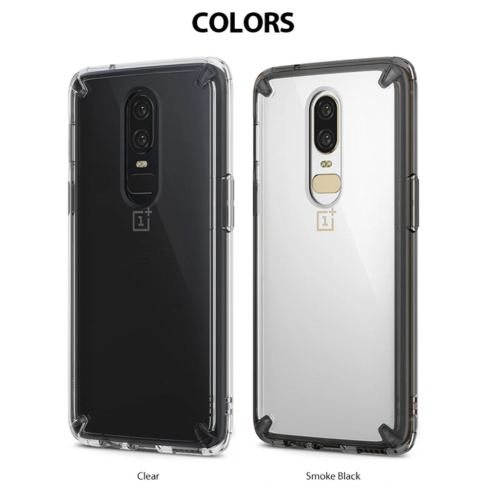 Original Ringke Fusion Clear PC Back Flexible TPU Edge Shock Absorption Drop Resistance Case For OnePlus 6 |