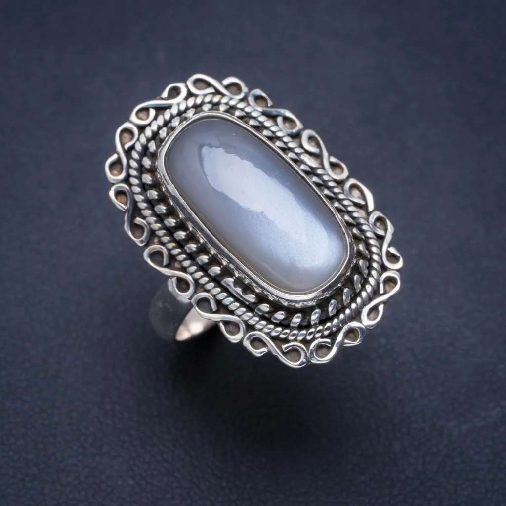 Кольцо из стерлингового серебра 925 пробы с натуральным кошачьим глазом ручной
