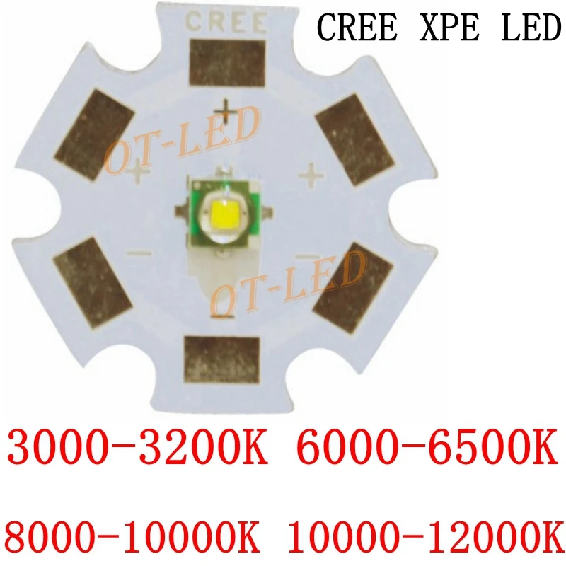 1 100 шт Cree XPE XP E R3 3W светодиодный эмиттер диод теплый белый 3000K холодный 6500K 8000K 10000K с