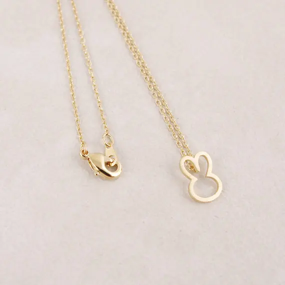 Цепочка с подвеской в виде маргариток|bunny necklace|pendant necklaceanimal jewelry |