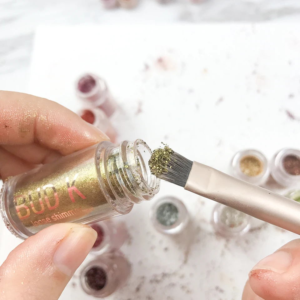 Новый бутон K бренд блеск Тени для век порошок водонепроницаемый свободные